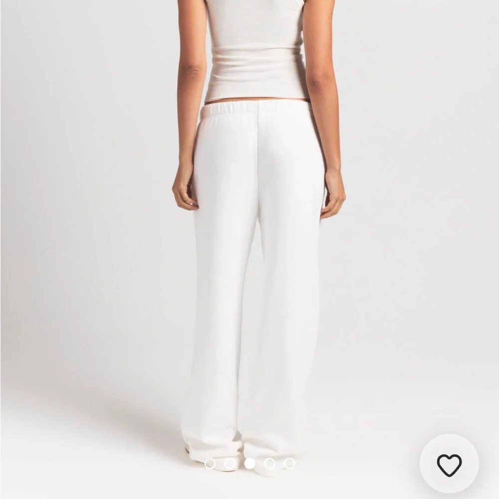 SKIMS Cotton Fleece Classic Straight Leg Pant in Marble - Picture 3 of 7